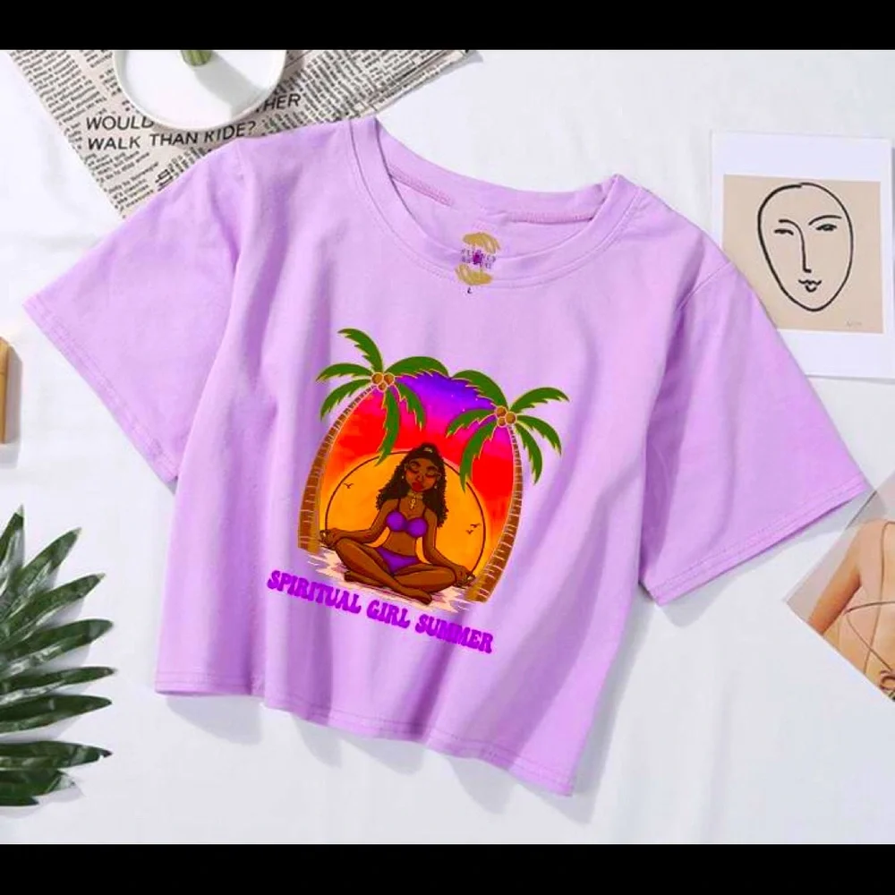 Spiritual Girl Summer Crop Tops - Picture 2 of 4